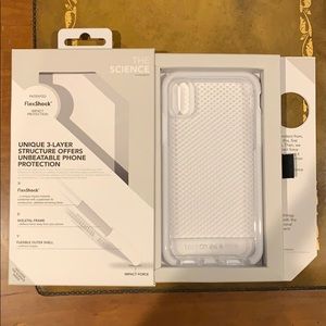 Tech 21 All white/Clear IPhone X Phone Case.